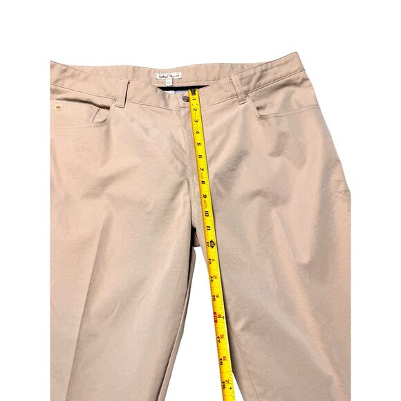 Peter Millar mens golf pants size 38 x 32 khaki performance chino - Picture 6 of 16